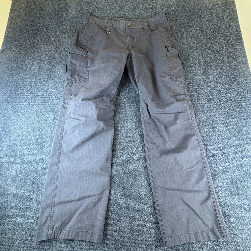 CQR Tactical Cargo Pants Womens 33x29 Gray Ripstop Stretch Wide Leg Outdoor